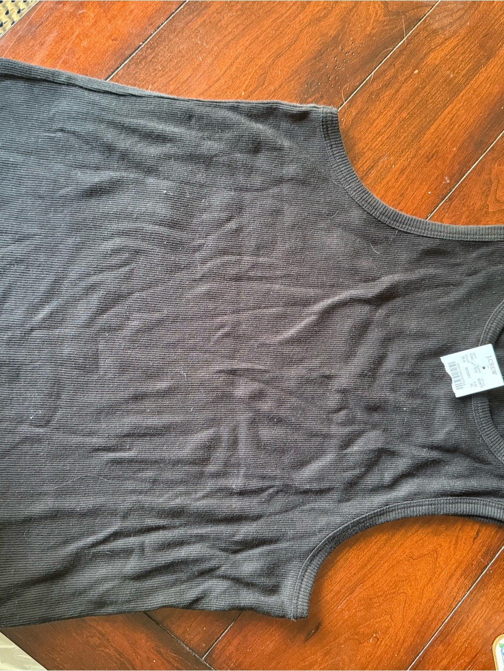 J. Crew Black Ribbed Tank Top